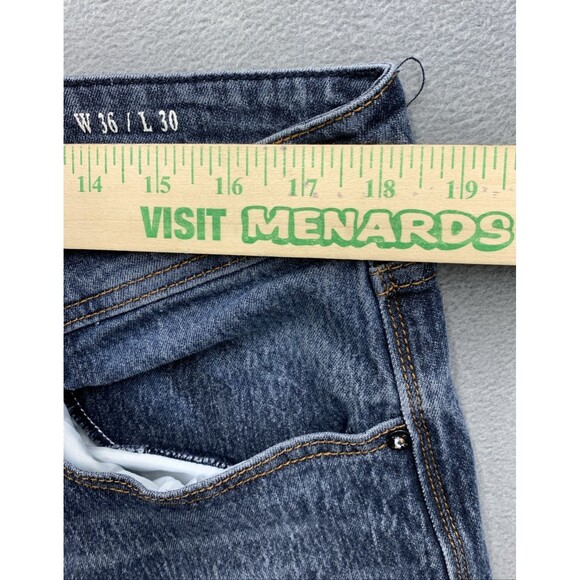 MBX Denim Jeans Men's Size 36X30 Slim Stretch Blue Distressed Dadcore Well Loved - Picture 4 of 16